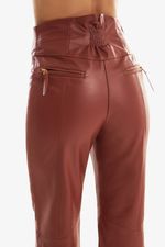 Calça de Couro Legítimo Jolie Mogno