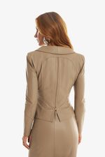 Blusa de Couro Legítimo Leonor Bruma