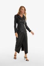 Blusa de Couro Legítimo Leonor Preto