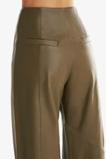 Calça de Couro Legítimo Wendy Olive