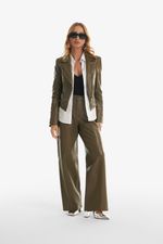 Calça de Couro Legítimo Wendy Olive