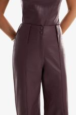 Calça de Couro Wendy Pinot Noir