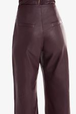 Calça de Couro Wendy Pinot Noir
