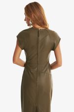 Vestido de Couro Legítimo Celina Olive