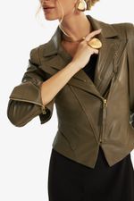 Jaqueta de Couro Legítimo Noah Olive