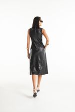 Vestido de Couro Legítimo FIG+GC Preto