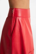 Saia de Couro Legítimo FIG+GC Vermelho