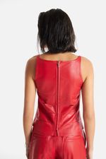 Regata de Couro Legítimo FIG+GC Vermelho