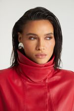 Blusa de Couro Legítimo FIG+GC Vermelho