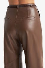 Calça de Couro Legítimo Sion Truffle