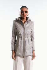 Parka de Couro Legítimo Mona Papiro