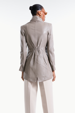 Parka de Couro Legítimo Mona Papiro