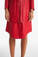 Vestido de Couro Legítimo Gaia Vermelho