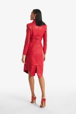 Vestido de Couro Legítimo Gaia Vermelho