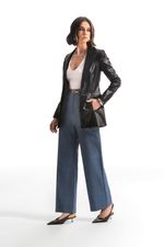 Blazer de Couro Legítimo Gisele Preto