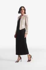 Jaqueta de Couro Legitimo Daska Off White
