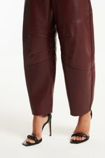 Calça de Couro Legítimo Mira Grano Burgundy