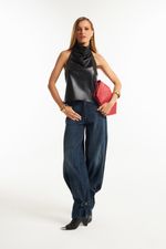 Blusa de Couro Legítimo Orion Preto