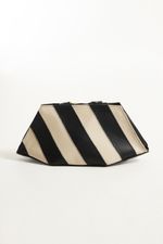 Necessaire de Couro Tab Bali Preto & Offwhite