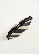 Necessaire de Couro Tab Bali Preto & Offwhite