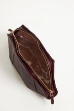 Necessaire de Couro Liba Grano burgundy
