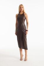 Vestido de Couro Legítimo Sydney Ébano