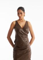 Blusa de Couro Legítimo Eva Truffle