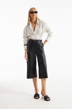 Calça de Couro Legítimo Tarla Preto
