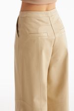 Calça de Couro Legítimo Tarla Vanilla
