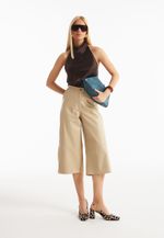 Calça de Couro Legítimo Tarla Vanilla