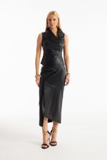Blusa de Couro Legítimo Robin Preto