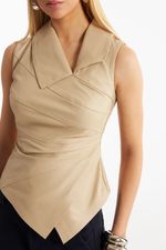 Blusa de Couro Legítimo Robin Vanilla