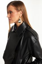 Jaqueta de Couro Legítimo Mabel Preto