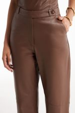 Calça de Couro Legítimo Sanny Cappuccino