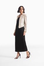 Jaqueta de Couro Legitimo Daska Off White