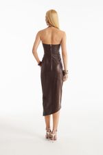 Vestido de Couro Legítimo Sydney Ébano