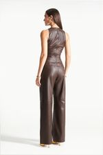 Calça de Couro Legítimo Dallas Ébano