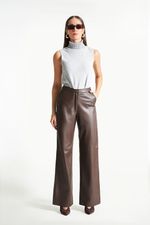 Calça de Couro Legítimo Dallas Ébano