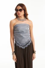 Blusa Lenço de Couro Legítimo Tulum Coast