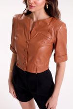 Camisa de Couro Legítimo Ofélia Âmbar