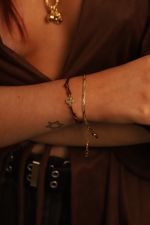 Pulseira Medalha (Verde) com Fio
