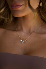 Colar Alfinete Charms Proteção