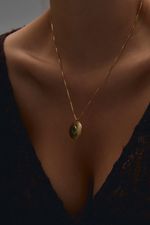 Colar Medalha  Esmeralda