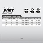 VARA SAINT XFAST P/ CARRETILHA 25-50LBS DUAS PARTES