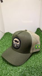 BONÉ FISH CO 2026 - VERDE E BEGE