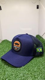 BONÉ FISH CO 2026 - AZUL COM LARANJA