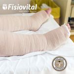 Faixa Ortopédica Compressiva de Curto Estiramento Fisiovital – Bandagem para Linfedema, Varizes e Edemas