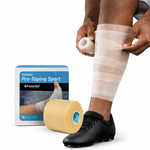 Pré Taping Futebol Bege 7cm Fisiovital | Underwrap Espuma Protetor Canela Caneleira