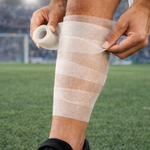 Pré Taping Futebol Bege 7cm Fisiovital | Underwrap Espuma Protetor Canela Caneleira
