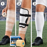 Pré Taping Futebol Bege 7cm Fisiovital | Underwrap Espuma Protetor Canela Caneleira